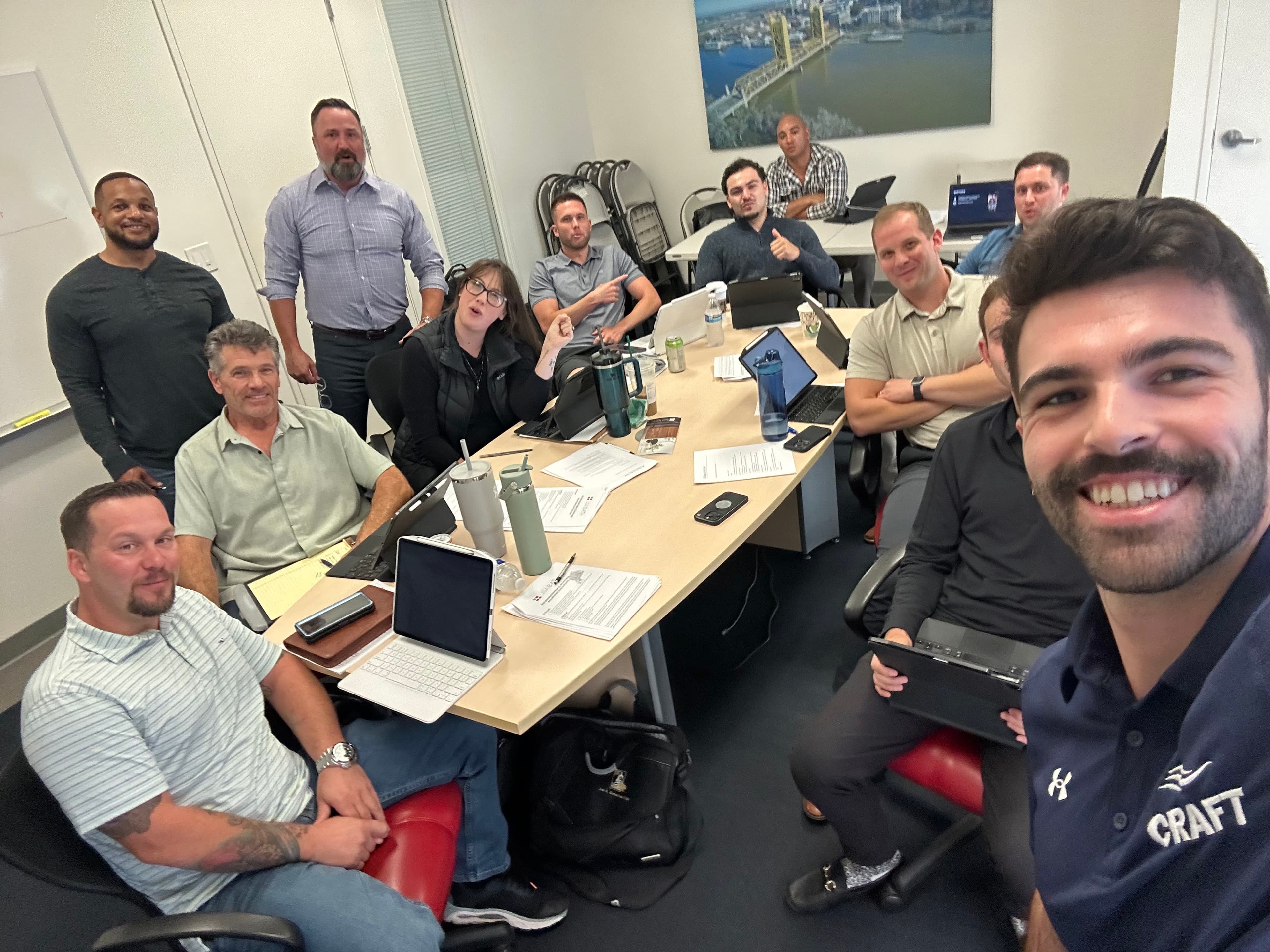 Craft team working with a customer's sales leaders