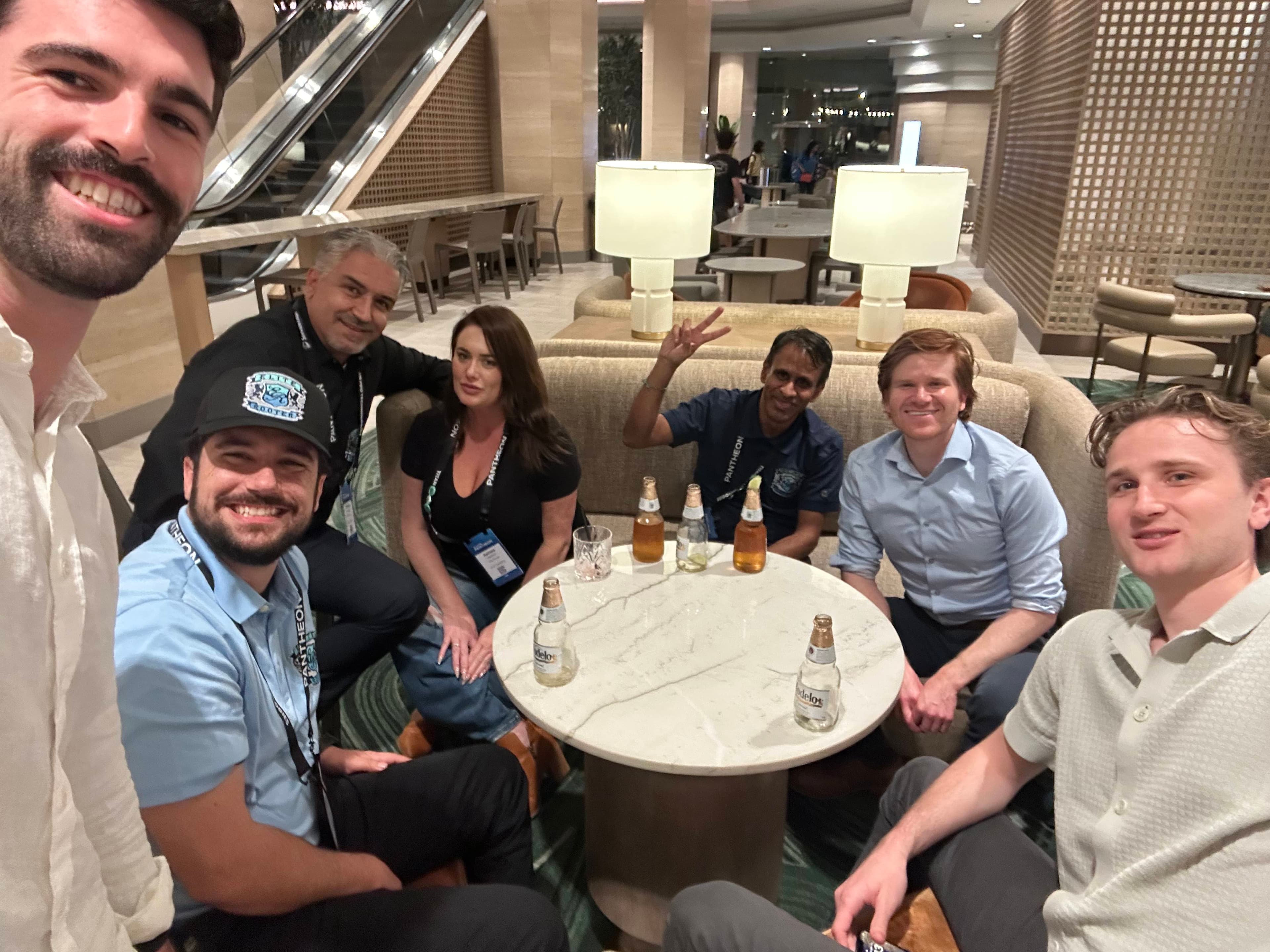 Craft team with customers at a conference