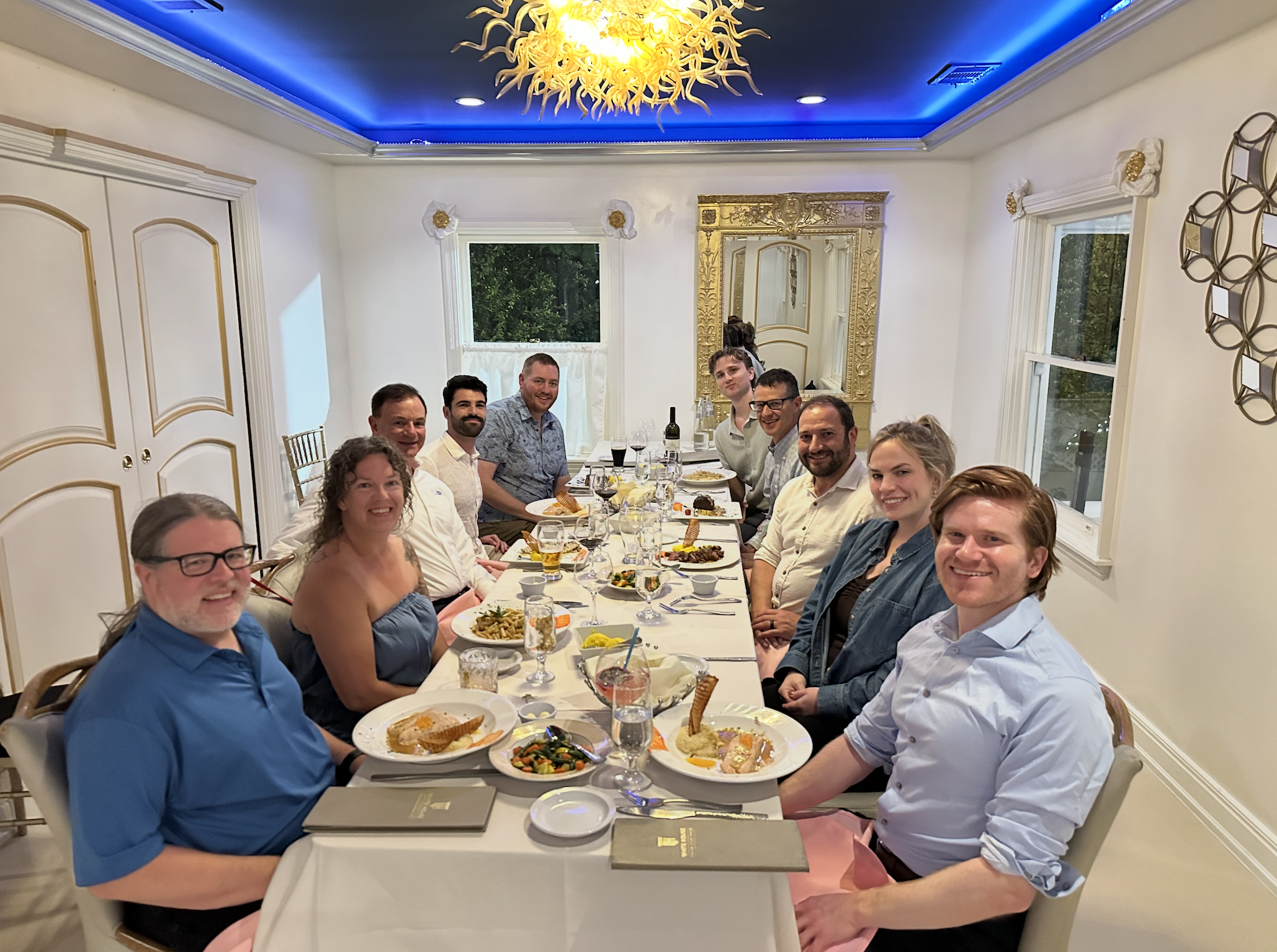 Team dinner celebration